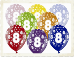Geburtstagsballons Zahl 8