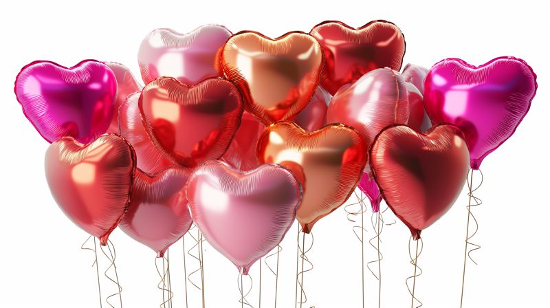 Herzdeko-Luftballons zur Hochzeit