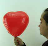 Herzluftballon 22 cm Durchmesser