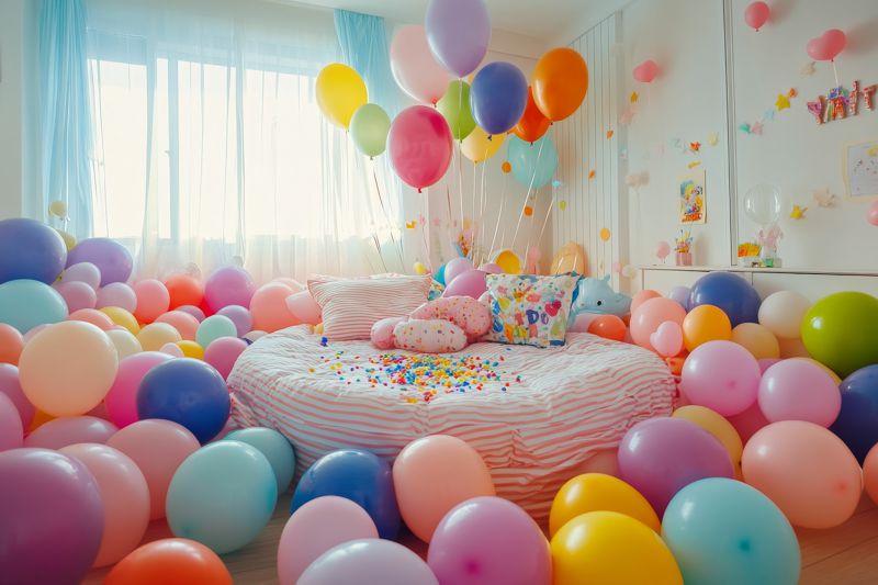 Kindergeburtstag mit 30cm Luftballons