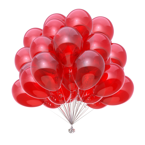 rote kristall luftballons