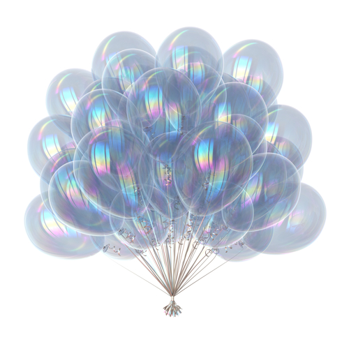 transparente kristall luftballons