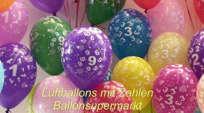luftballons mit zahlen im ballonsupermarkt